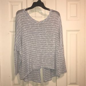 Light blue and white striped long sleeve